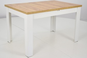 Biały Rozkładany stół 80x140/180 6 krzeseł KRZYŻAK