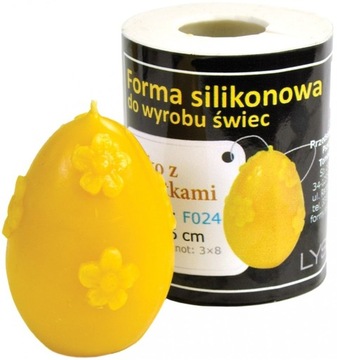 Силиконовая ФОРМА ЯЙЦО С ЦВЕТАМИ 6 см f024