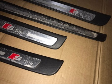 фото thumb №5, Audi a4 b8 планки накладки пороговые s-line комплект