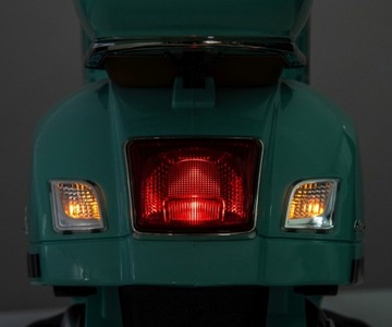 БИРЮЗОВЫЙ МОТОР VESPA GTS MILLY MALLY АККУМУЛЯТОРНЫЙ СКУТЕР МЯТНЫЙ МУЗЫКАЛЬНЫЙ СВЕТОДИОД