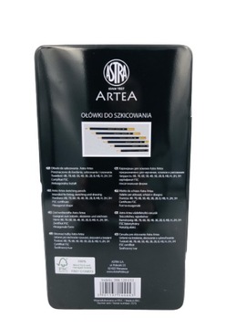 КАРАНДАШИ Набор для рисования 8B-3H ASTRA ARTEA 12