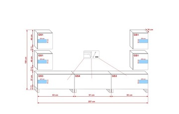 Настенный блок для комплекта мебели для гостиной Mat C95 1B