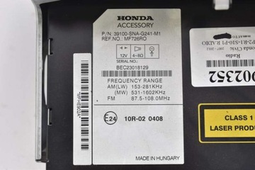 фото thumb №5, Радіо радіопрогравач cd панель повітропровід 39100-sna-g241-m honda civic 8 viii