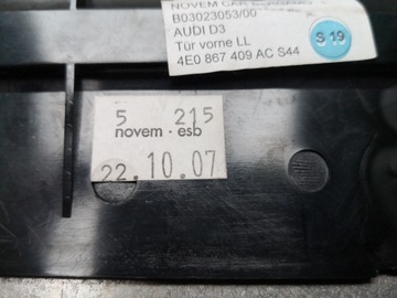 фото thumb №5, Планка двері лівий перед audi a8 d3 4e0867409at