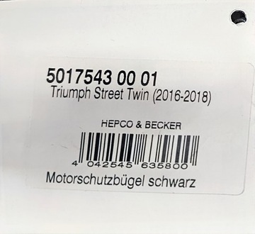 Triumph street twin 2016-2018 gmole gmol osłona silnika HEPCO BECKER