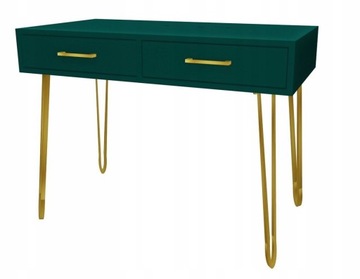 BOTTLE GREEN GLAMOUR письменный стол 120x60, ножки золотые