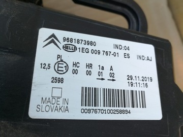 фото thumb №9, Citroen c3 picasso 09- лампа ліва перед ліва передня 9681873980