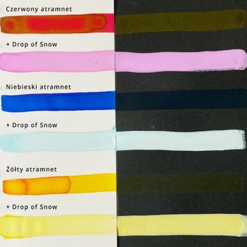 MEDIUM DLA LEPSZEGO KRYCIA TUSZU ATRAMENTU Kuretake Drop of Snow White