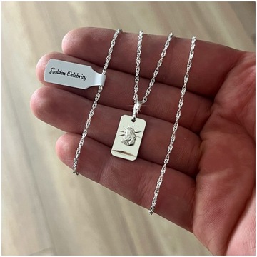 СЕРЕБРЯНАЯ ЦЕПЬ СИНГАПУР + МЕДАЛЬ 925 БОЖЬЕЙ МАТЕРИ ЧЕНСТОХОВСКАЯ + ГРАВИРОВКА