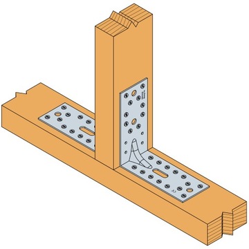 Łączniki ciesielskie kątowniki 154x153x65 x 2,5mm 50szt stal Simpson E9/2.5
