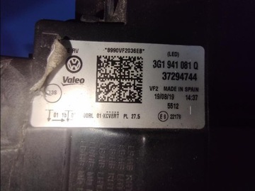 фото thumb №16, Volkswagen vw passat b8 рестайлінг повний led 3g1941081q лампа передня перед