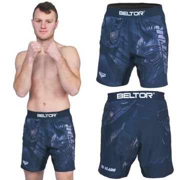 ШОРТЫ BELTOR СПОРТИВНЫЕ ТРЕНИРОВОЧНЫЕ GLADIATOR MMA KICKBOXING LIGHT, размер M