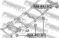 фото thumb №3, Nm-r51m1 febest подушка рамы nissan pathfinder r5