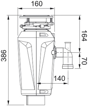 ИЗМЕЛЬЧИТЕЛЬ ДЛЯ ОРГАНИЧЕСКИХ ОТХОДОВ FRANKE SLIM 100 134.0715.095 STRONG