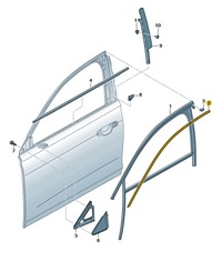 фото thumb №1, Планка декоративна підсилювач вікна ліва сторона audi a8 d5 aso оригінал нова