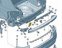 фото thumb №11, #audi оригинал ползун крепление бампера зад a3 8p
