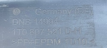 фото thumb №10, Vw touran i 1t рестайлинг 2006 - 2010 спойлер бампера зад 1t0807521d