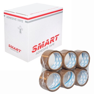 ЛЕНТА УПАКОВОЧНАЯ 48/50 КЛЕЙКА 48x50y SMART 36ШТ КОРИЧНЕВАЯ