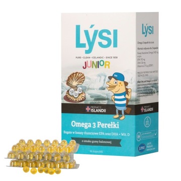 Lysi JUNIOR TRAN OMEGA 3 Жемчуг со вкусом жемчуга 60 шт.