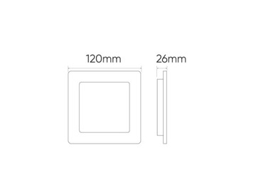 Светильник DOWNLIGHT 9Вт 830лм 3000К SQUARE MOLLY