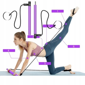 GUMY OPOROWE DRĄŻEK DO ĆWICZEŃ TAŚMY PILATES 18w1