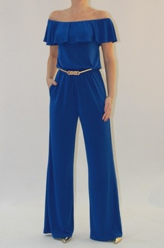 Kombinezon dekolt hiszpanka blue - r 46 (34-50