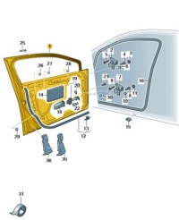 фото thumb №1, Дверь str. левая 4-дверной vw golf vii оригинальный номер