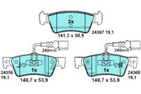 фото thumb №1, Ate гальмівні колодки гальмівні vw touareg 3.2 v6 7la. 7l6.