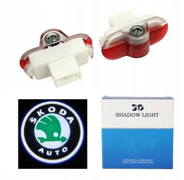 СВЕТОДИОДНЫЙ ЛОГОПРОЕКТОР HD 3D ДЛЯ ДВЕРЕЙ SKODA OCTAVIA I II