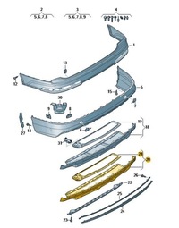 фото thumb №1, Спойлер нижний заднего бампера audi q7 sq7 aso