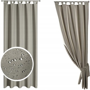 Водонепроницаемая садовая занавеска Terrace 155 x 240 Dark Beige на RZ Brace