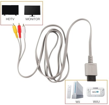 AV-кабель 3x Chinch + S-Video Nintendo Wii 1,8 м * Аудио-Видео Wii U