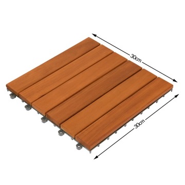 Террасная плитка Casaria Дерево Эвкалипт 30x30 33 шт.