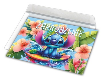 Zaproszenia na Urodziny dla Dzieci Urodzinowe LILO I STICH z Kopertą