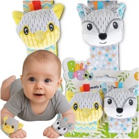2x полосы 3D Rattles Sensory Toy Контрастируют для младенцев 3M+