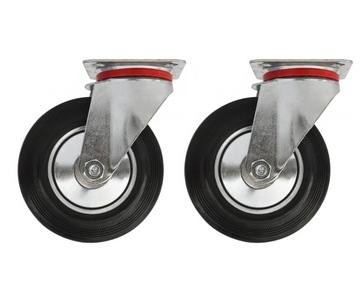 KOŁO OBROTOWE ZESTAW JEZDNY KOŁA KÓŁKO 125MM 100KG - 2 SZTUKI
