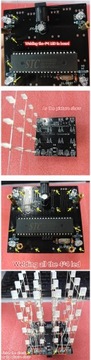 Куб 3D 64 LED 4x4x4 Синий Красный