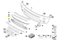 фото thumb №2, Mini молдинг хром бампера средняя r50 r52 r53