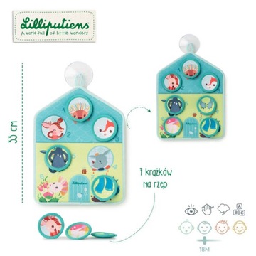 Развивающий коврик для ванной для детей Lilliputiens Animal House