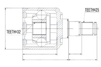 фото thumb №4, Nty шарнир внутренний land rover freelander 1996-2001