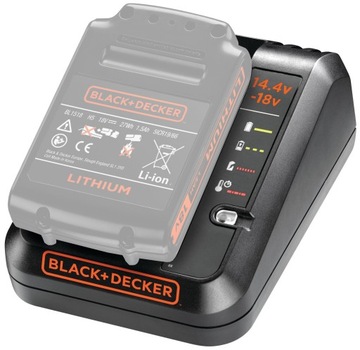 Аккумулятор Li-Ion 18В 2,0Ач 2 шт + Зарядное устройство 14,4/18В Black Decker