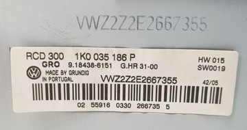 фото thumb №8, Радіо cd vw passat b6 1k0035186p