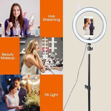 Zestaw lamp pier?cieniowych, 10-calowa lampa pier?cieniowa do selfie