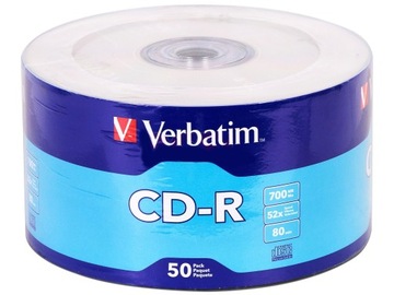 Verbatim CD-R 700MB, 50 бесплатных конвертов!!!