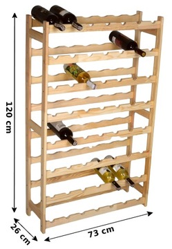 ДЕРЕВЯННАЯ ПОЛКА ДЛЯ ВИНА НА 56 БУТЫЛОК