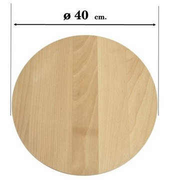 Deska Drewniana Taca Obrotowa Bukowa Ø 40 cm.
