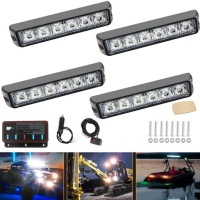 Купити 4x фари попереджувальні stroboskop pomoc евакуатор led 12v водонепроникний ip67, фото thumb