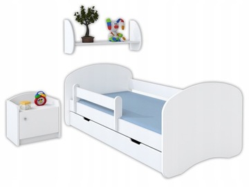 Łóżko dziecięce z barierką 160x80 pieski róż