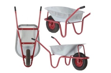 STRONG GALVANIZED GARDEN тачка С МЕТАЛЛИЧНЫМИ КОЛЕСАМИ, ПРОСТАЯ РАМА 120 Л