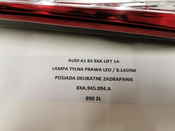 фото thumb №12, Audi a1 8x 8xa рестайлинг 14- лампа зад задняя led правая хорошие 8xa945094a